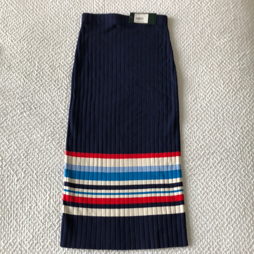 Ralph Lauren Navy Sweater Knit Midi Skirt
